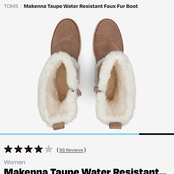 Toms Taupe Faux Fur Winter Boots - Picture 11 of 12